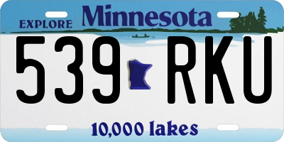 MN license plate 539RKU