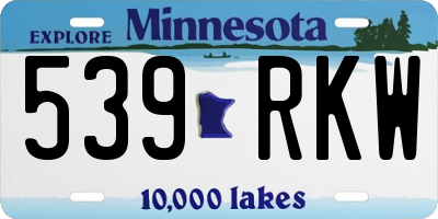 MN license plate 539RKW