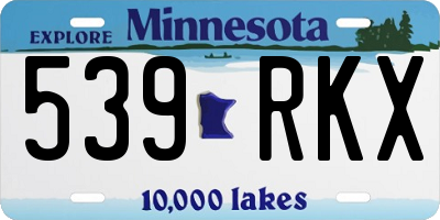 MN license plate 539RKX
