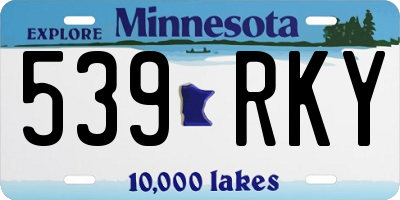MN license plate 539RKY