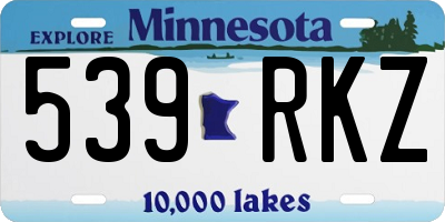 MN license plate 539RKZ