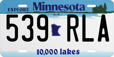MN license plate 539RLA
