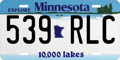 MN license plate 539RLC