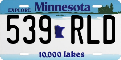 MN license plate 539RLD