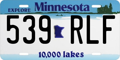 MN license plate 539RLF