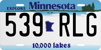 MN license plate 539RLG