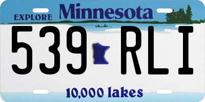 MN license plate 539RLI