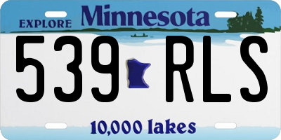 MN license plate 539RLS