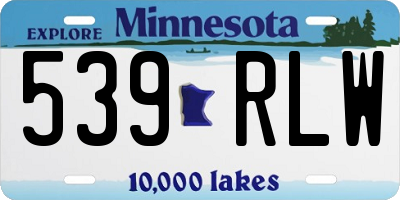 MN license plate 539RLW