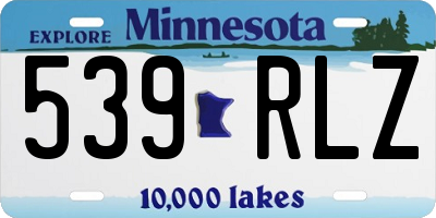 MN license plate 539RLZ