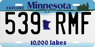 MN license plate 539RMF