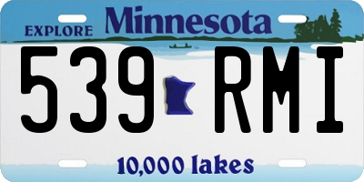 MN license plate 539RMI