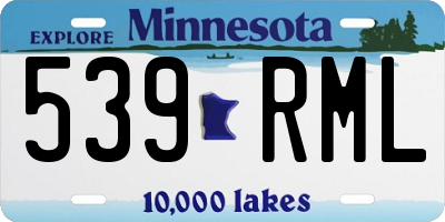 MN license plate 539RML