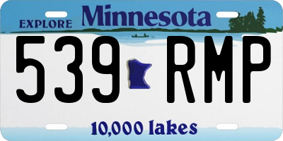 MN license plate 539RMP