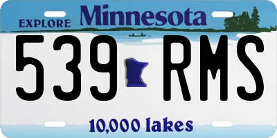 MN license plate 539RMS