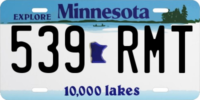 MN license plate 539RMT