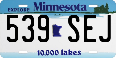 MN license plate 539SEJ