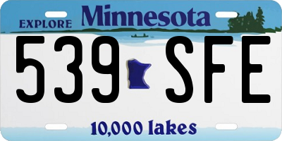 MN license plate 539SFE