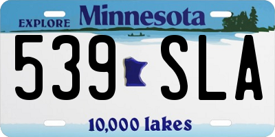 MN license plate 539SLA