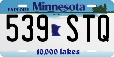 MN license plate 539STQ