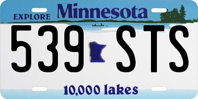MN license plate 539STS