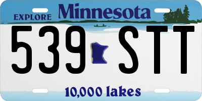 MN license plate 539STT
