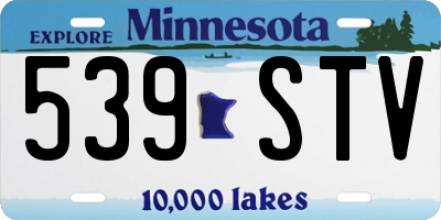 MN license plate 539STV