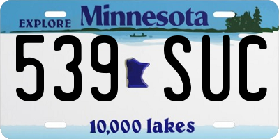 MN license plate 539SUC