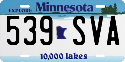 MN license plate 539SVA