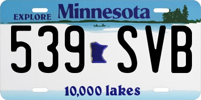 MN license plate 539SVB