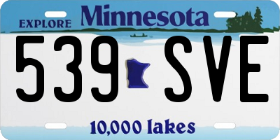 MN license plate 539SVE