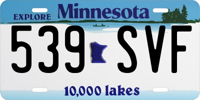 MN license plate 539SVF