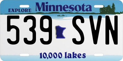 MN license plate 539SVN