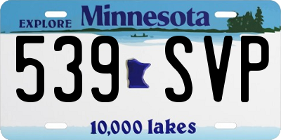 MN license plate 539SVP