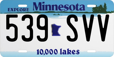 MN license plate 539SVV