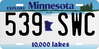 MN license plate 539SWC