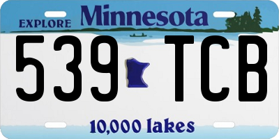 MN license plate 539TCB