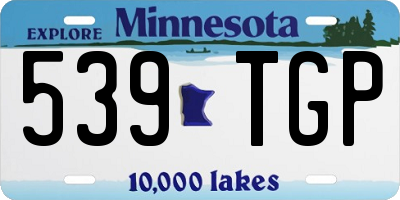 MN license plate 539TGP