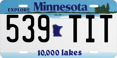 MN license plate 539TIT