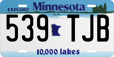 MN license plate 539TJB