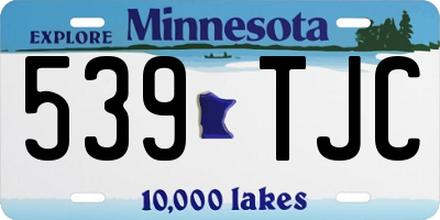 MN license plate 539TJC