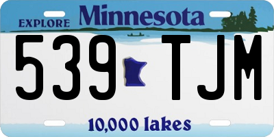 MN license plate 539TJM