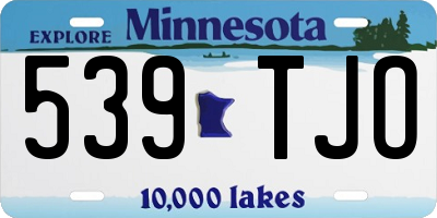 MN license plate 539TJO