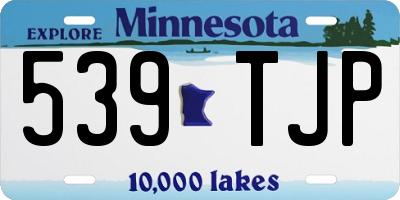 MN license plate 539TJP