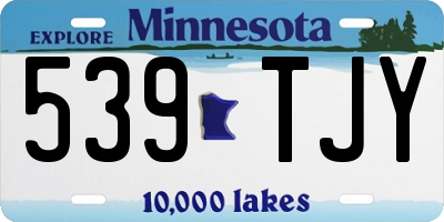 MN license plate 539TJY
