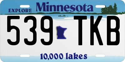 MN license plate 539TKB