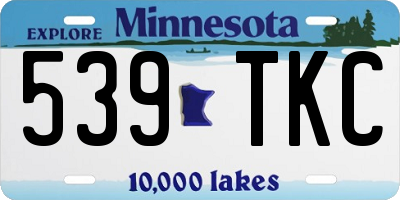 MN license plate 539TKC