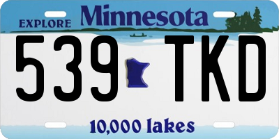 MN license plate 539TKD