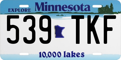 MN license plate 539TKF