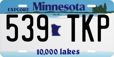 MN license plate 539TKP